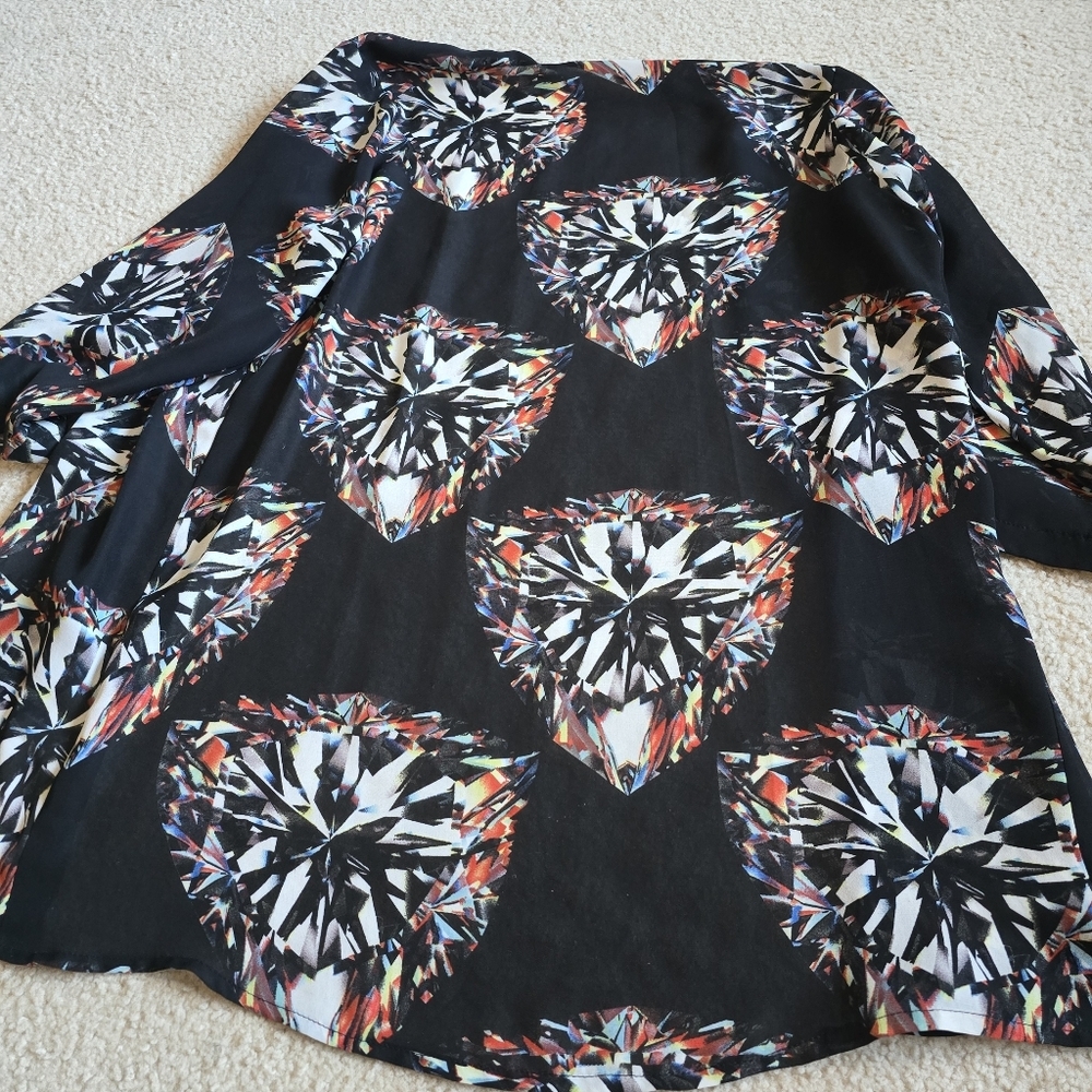 🌈 Diamond Lightweight Open Cardi Shall Medium Large - Picture 5 of 5